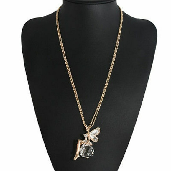 ❤️FinalSaleStunning Crystal Fairy Angel Necklace!! - Picture 1 of 7